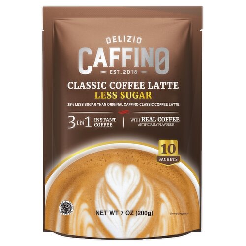 Delizio Caffino 3-in-1 Instant Coffee Latte package on a white background