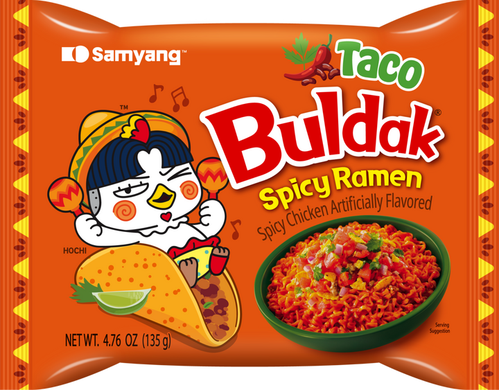 Samyang Buldak Spicy Chicken Ramen Taco Flavor