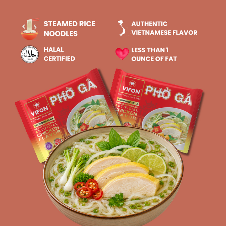 Vifon Instant Rice Noodles Chicken Flavor Pho Ga