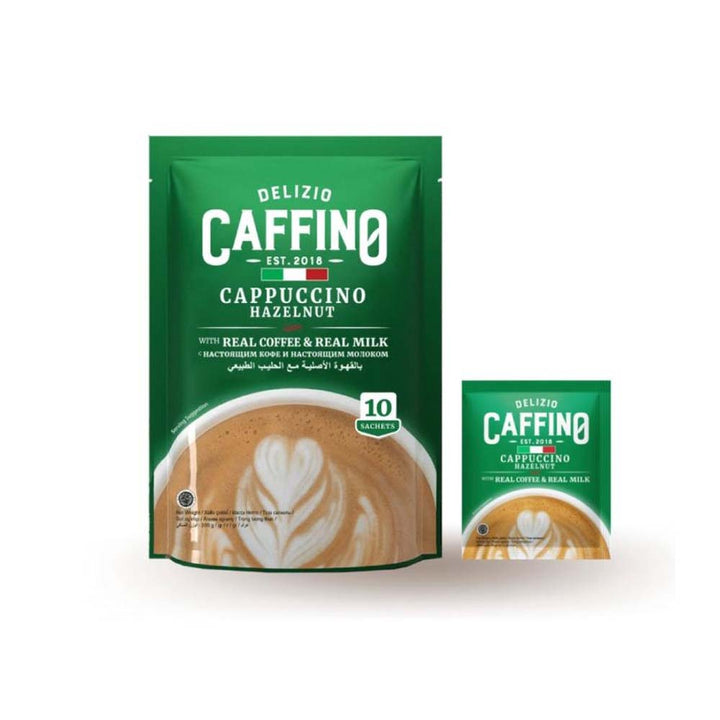Delizio Caffino 3 in 1 Hazelnut Coffee Latte Less Sugar Instant Coffee