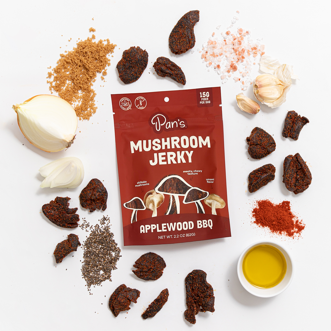 Pan's Mushroom Jerky Applewood BBQ Flavor