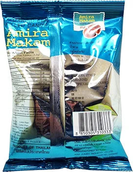 Amira Makam snack package with blue and white design
