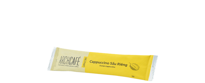 Archcafe cappuccino stick pack on a white background