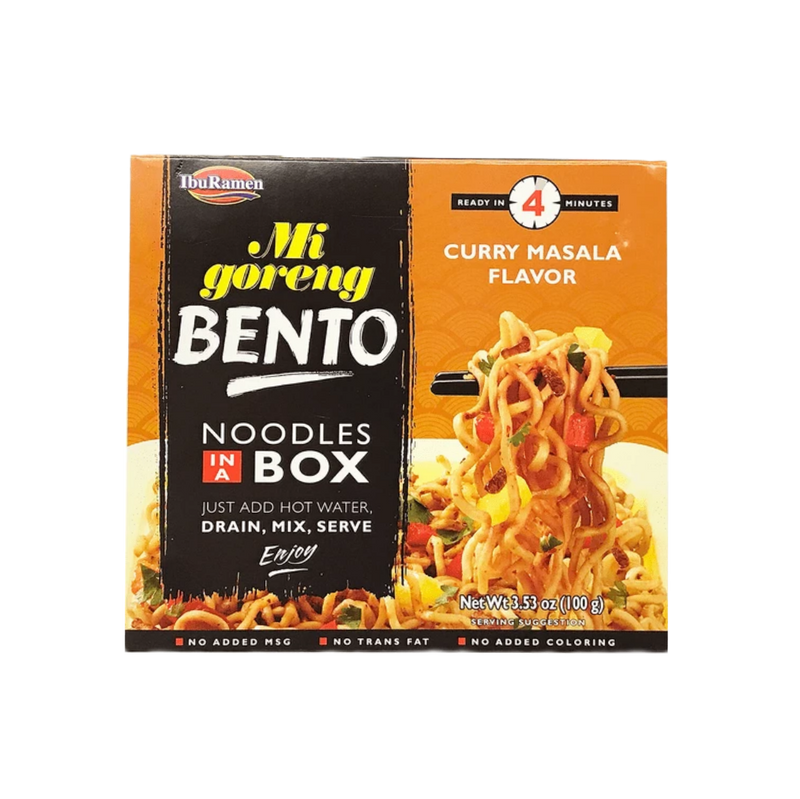 IbuRamen Mi Goreng Bento Noodles in a Box Curry Masala Flavor