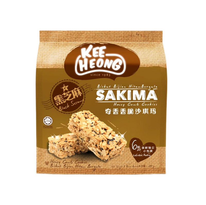 Kee Heong Sakima Honey Comb Cookies Black Sesame Flavor