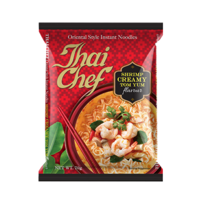 Mama Thai Chef Instant Noodles Shrimp Creamy Tom Yum Flavor | SouthEATS