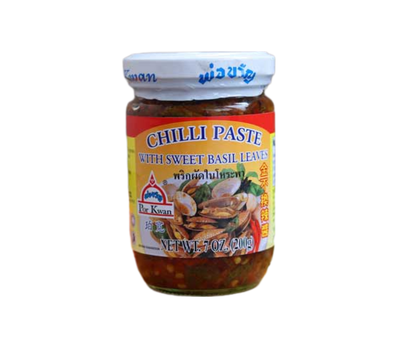 Por Kwan Chilli Paste with Sweet Basil Leaves