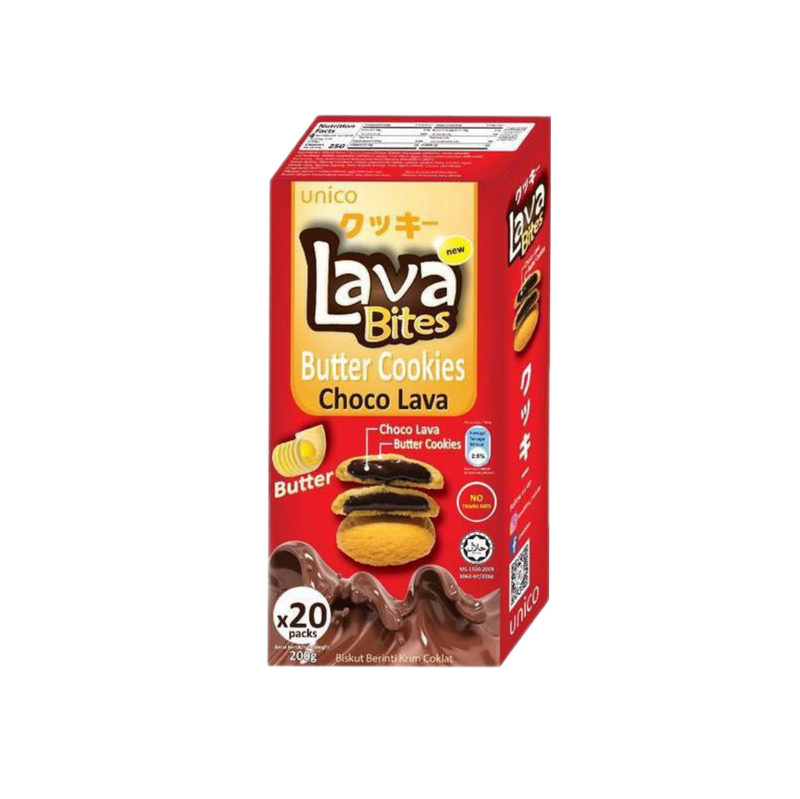 Unico Lava Bites Butter Cookies Choco Lava