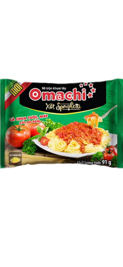 Omachi Beef Xot Spaghetti Instant Noodles with Tomato Sauce