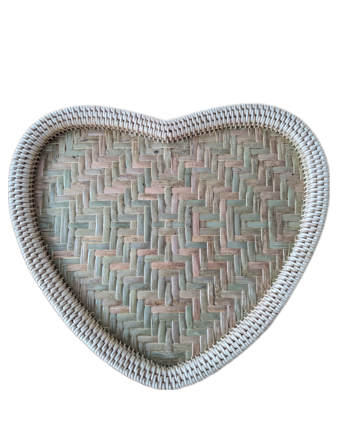 Large Bamboo Serving Heart Tray, made from Laos 