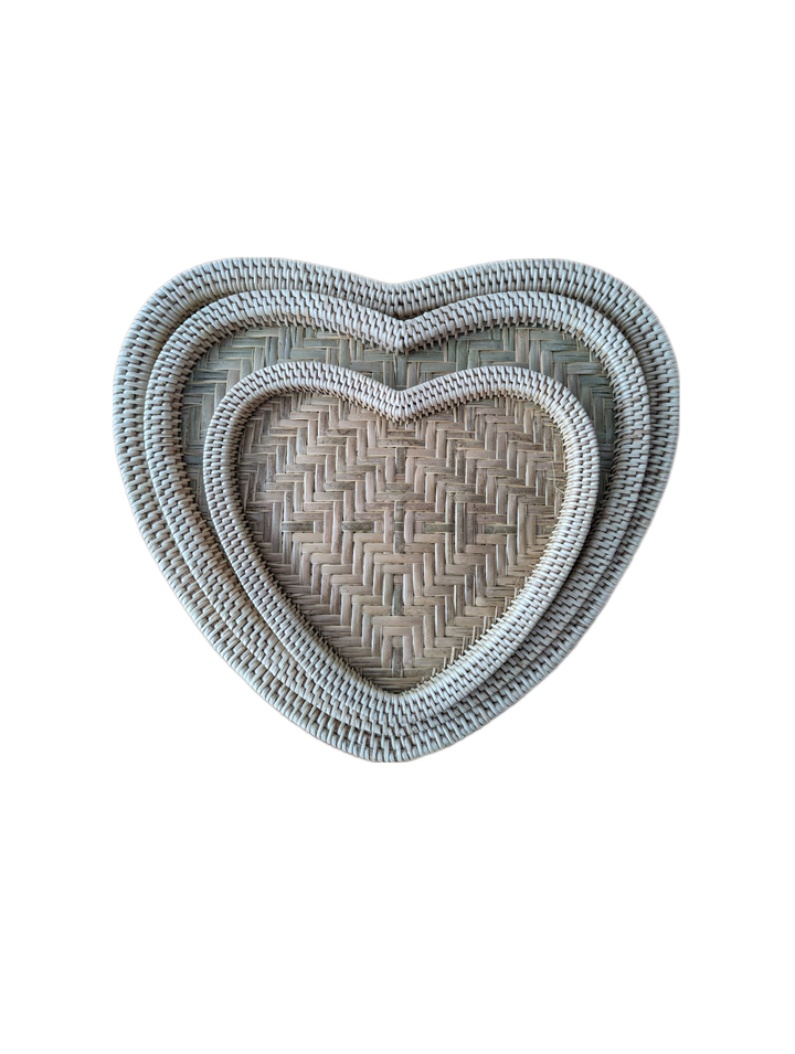 Bamboo Serving Heart Tray, made from Laos 