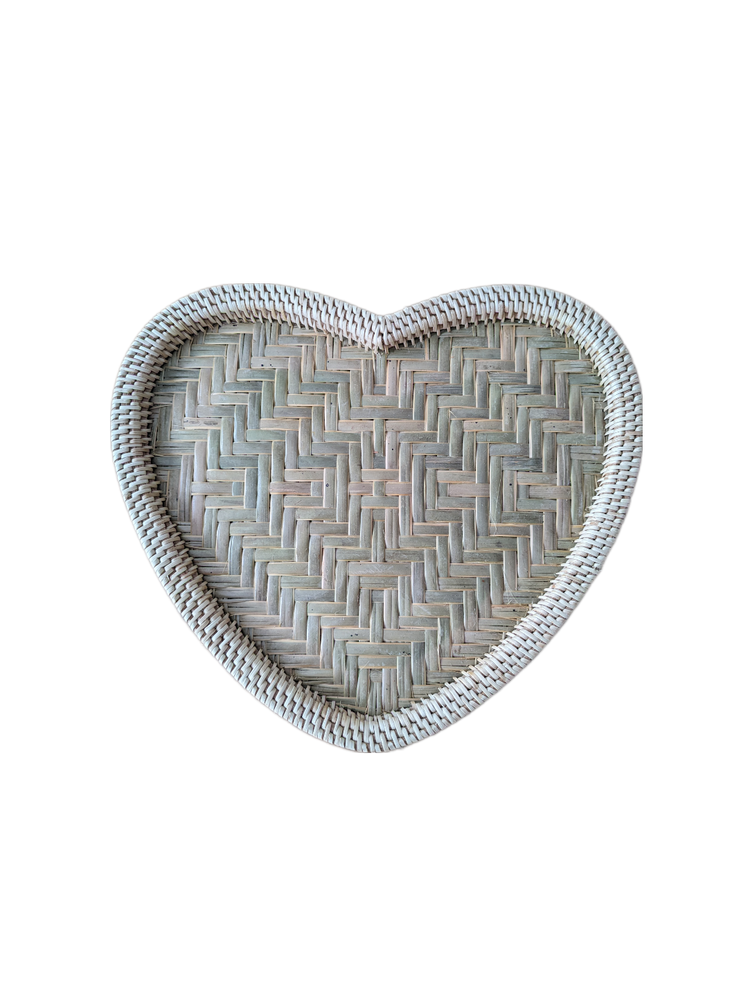 Medium Bamboo Serving Heart Tray, made from Laos 