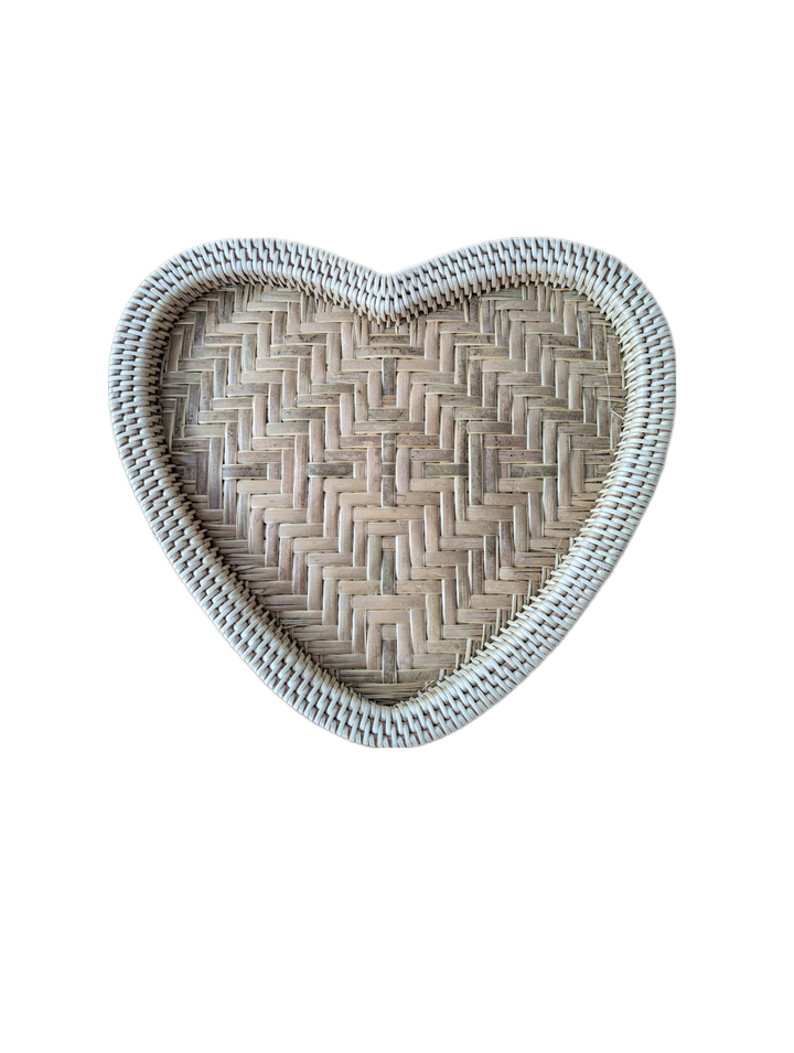 Small Bamboo Serving Heart Tray, made from Laos
