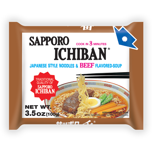 Sapporo Ichiban Japanese Style Noodles & Beef Flavoured Soup Base