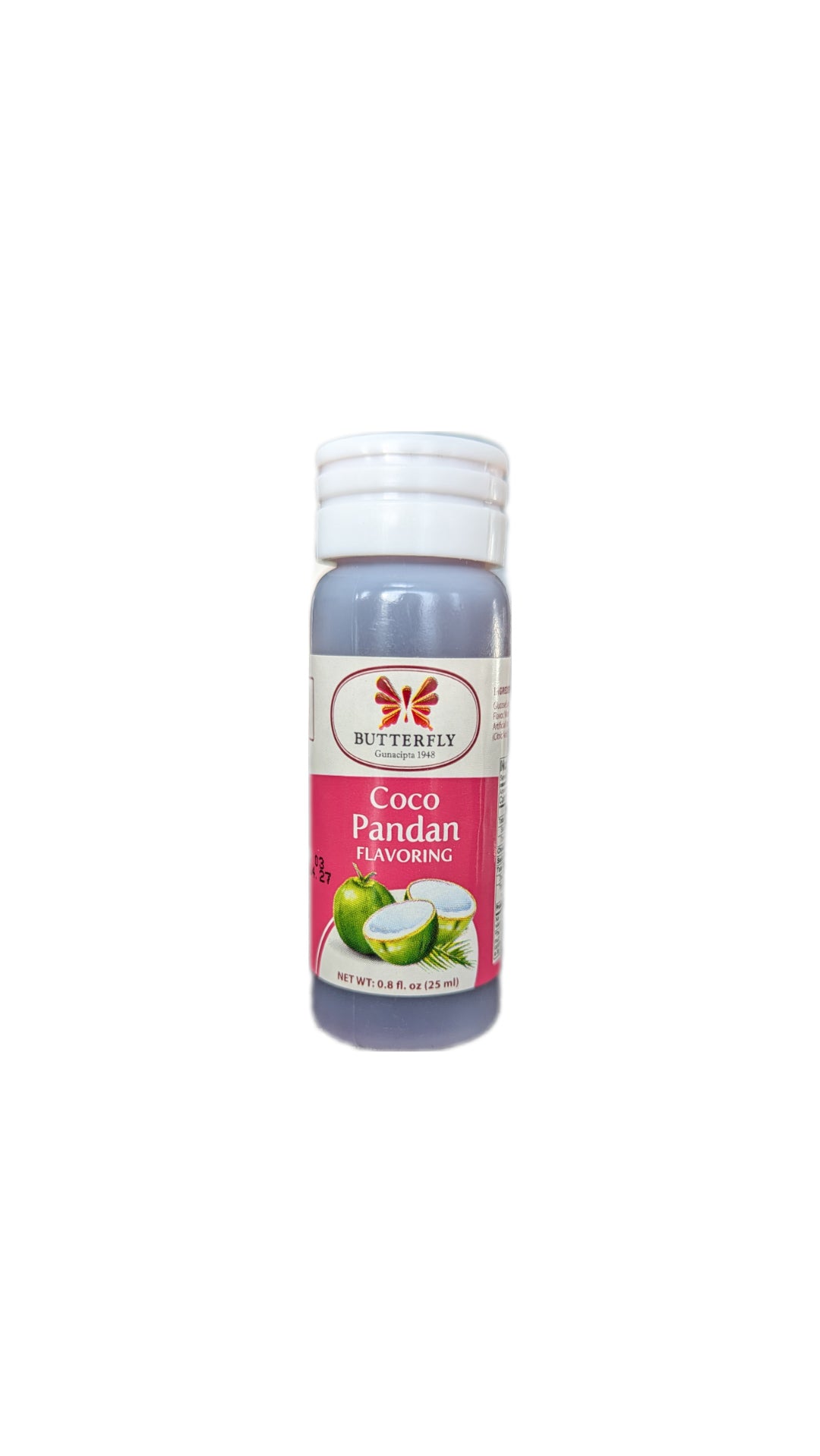 Butterfly Coco Pandan Flavouring, 0.8 fl oz, Indonesian Cuisine 