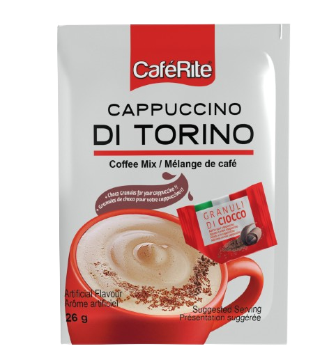 Café Rite Cappuccino Di Torino coffee mix packaging on a white background