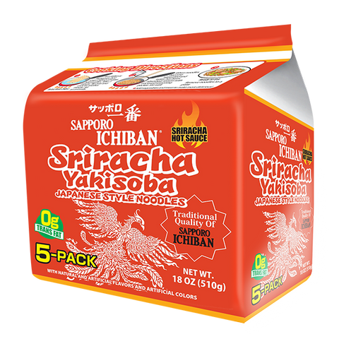 Sapporo Ichiban Sriracha Yakisoba Japanese Style Noodles