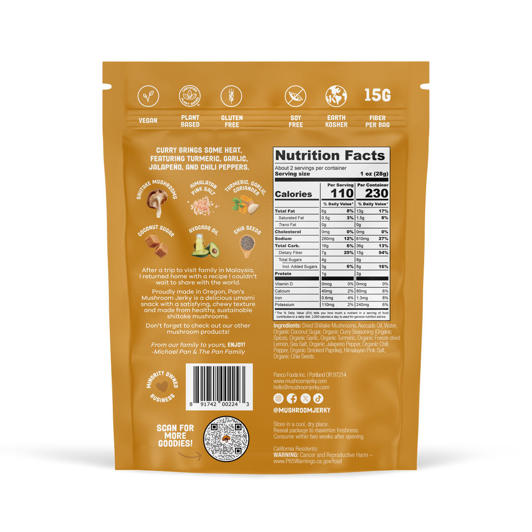 Pan's Mushroom Jerky Curry Flavor