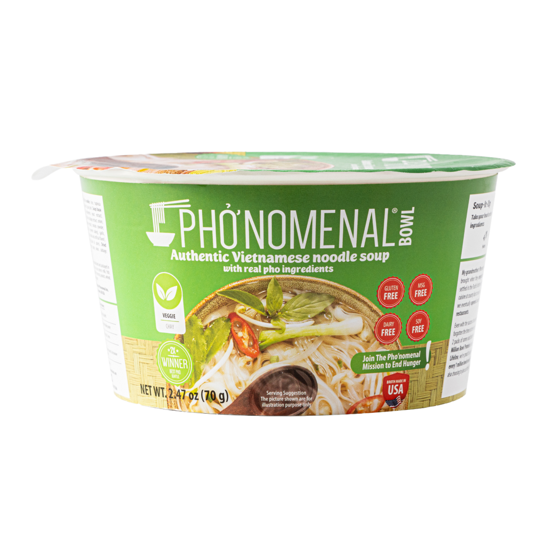 Pho’nomenal Bowl Instant Veggie Pho (Case of 6 Bowls)