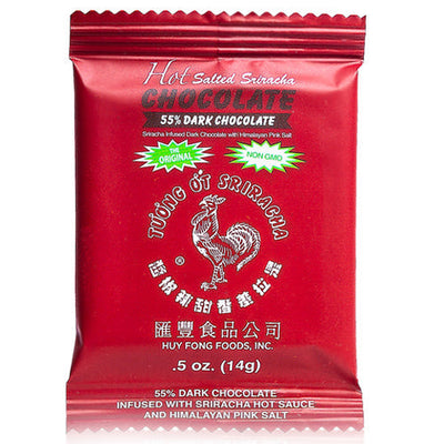Huy Fong Hot Salted Sriracha 55% Dark Chocolate Bar