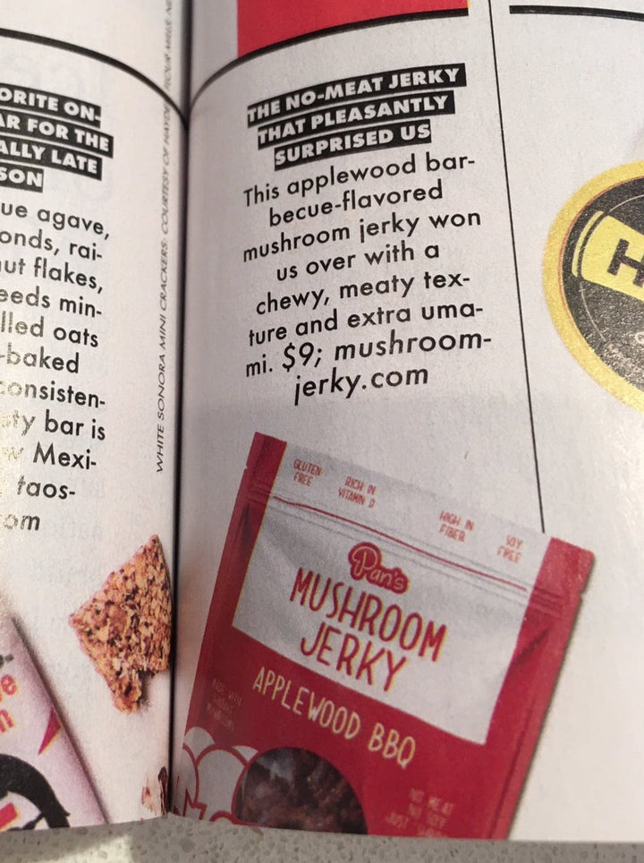 Pan's Mushroom Jerky Applewood BBQ Flavor