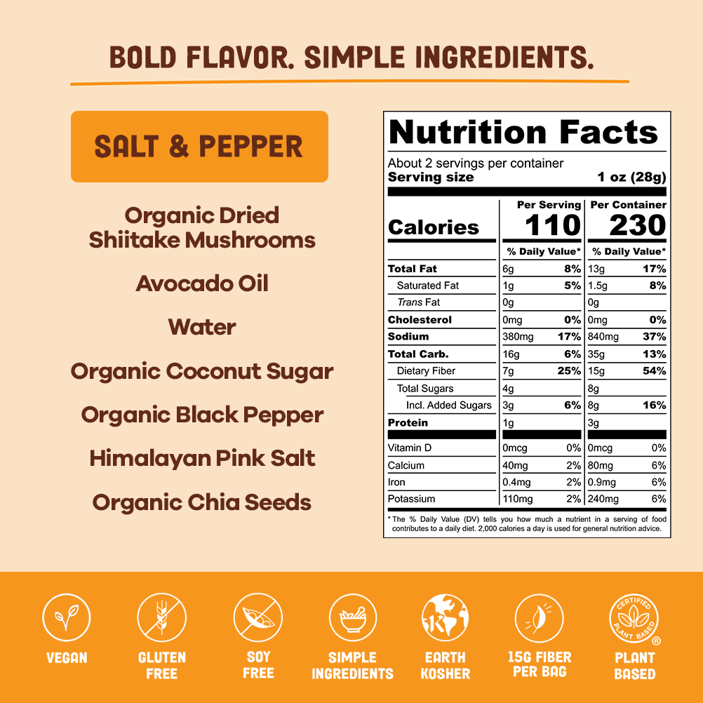 Pan's Mushroom Jerky Salt & Pepper Flavor