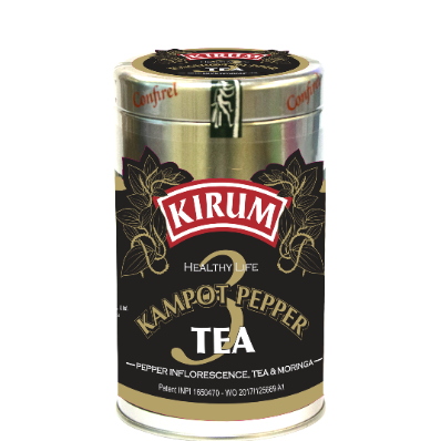 Kirum Kampot Pepper Tea canister on a white background