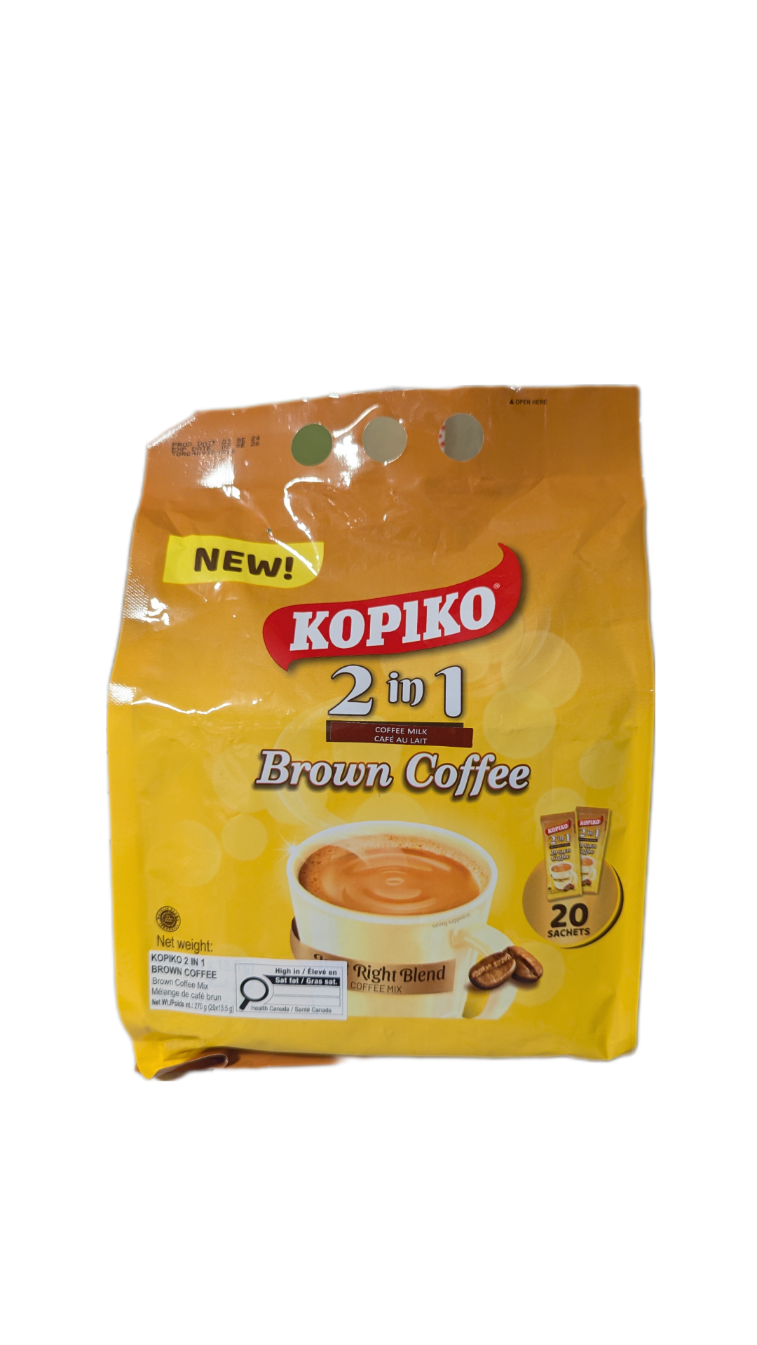 Kopiko 2 in 1 Instant Brown Coffee, Product of Indonesia 