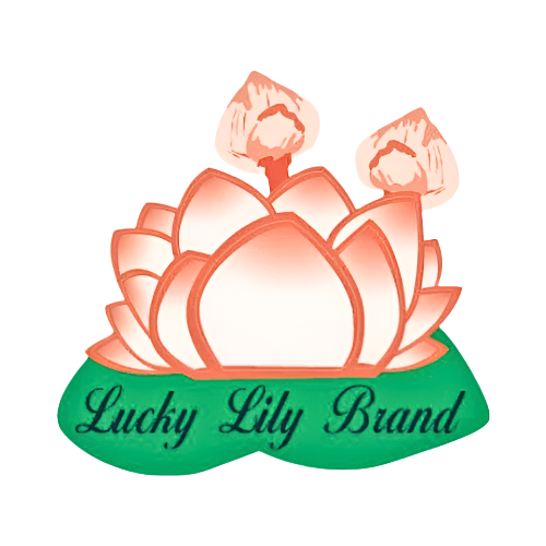 Logo of Lucky Lily Brand, a food wholesaler in Pawtucket, Rhode Island, home of the famous original Lao fermented nam sausage.