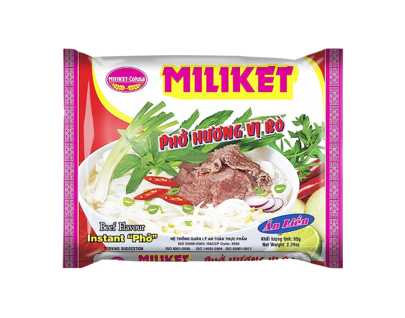 Miliket Pho Huong Vi Bo Instant Pho Beef Flavor 
