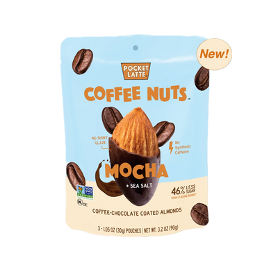 Pocket's Chocolates Mocha + Sea Salt Coffee Chocolate Coated Almonds Snacks