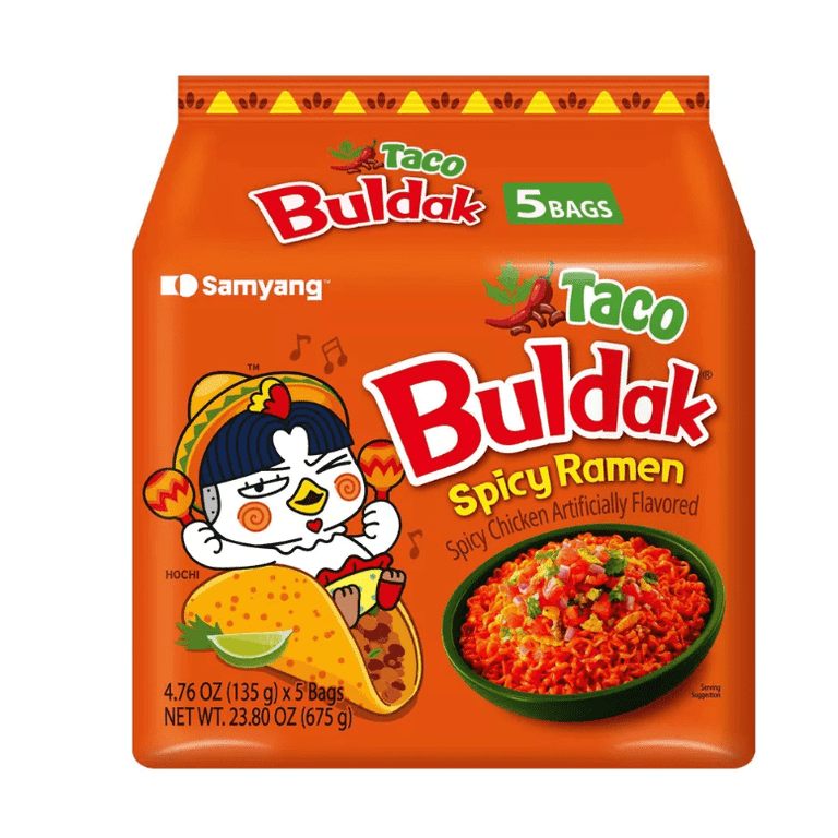 Samyang Buldak Spicy Chicken Ramen Taco Flavor