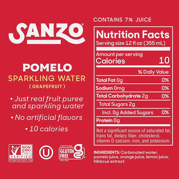 Sanzo Pomelo Sparkling Water