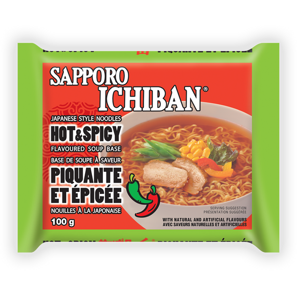 Sapporo Ichiban Japanese Style Noodles & Hot & Spicy Flavoured Soup Base
