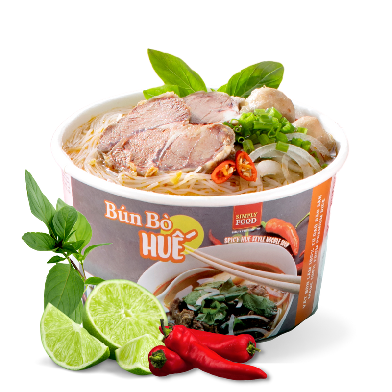 Simply Food Bun Bo Hue Style Instant Rice Noodle Soup (Bowl)