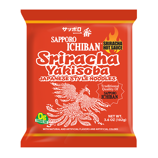 Sapporo Ichiban Sriracha Yakisoba Japanese Style Noodles