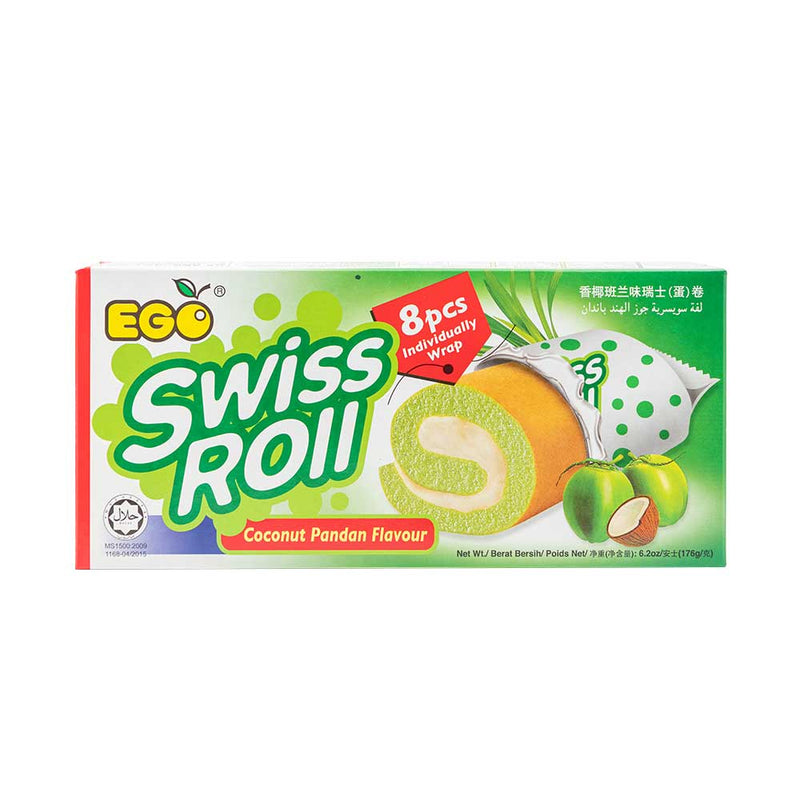 Ego Swiss Roll Coconut Pandan Flavor