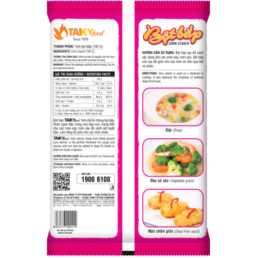 Tasty food packaging with brand name and nutritional information on a white background