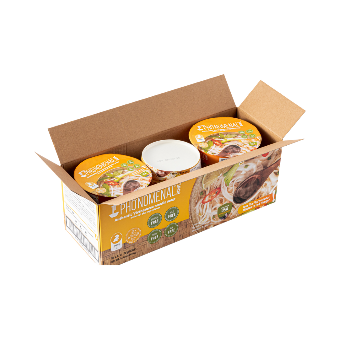 Pho’nomenal Bowl Instant Chicken Pho (Case of 6 Bowls)