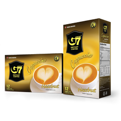 Trung Nguyen G7 Coffee Instant Hazelnut Cappuccino, 7.62 oz box, Product of Vietnam 