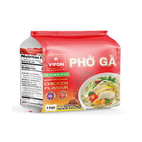 Vifon Pho Ga noodle package with chicken flavor on a white background