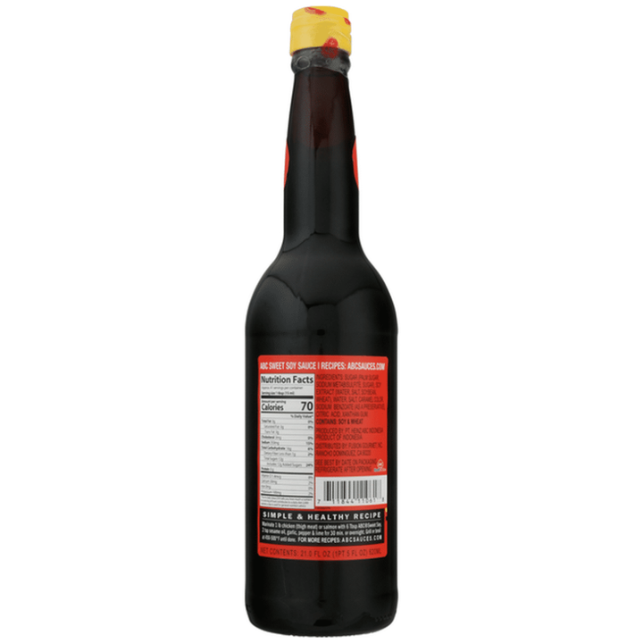 Bottle of sweet and sour sauce with a visible label on a white background