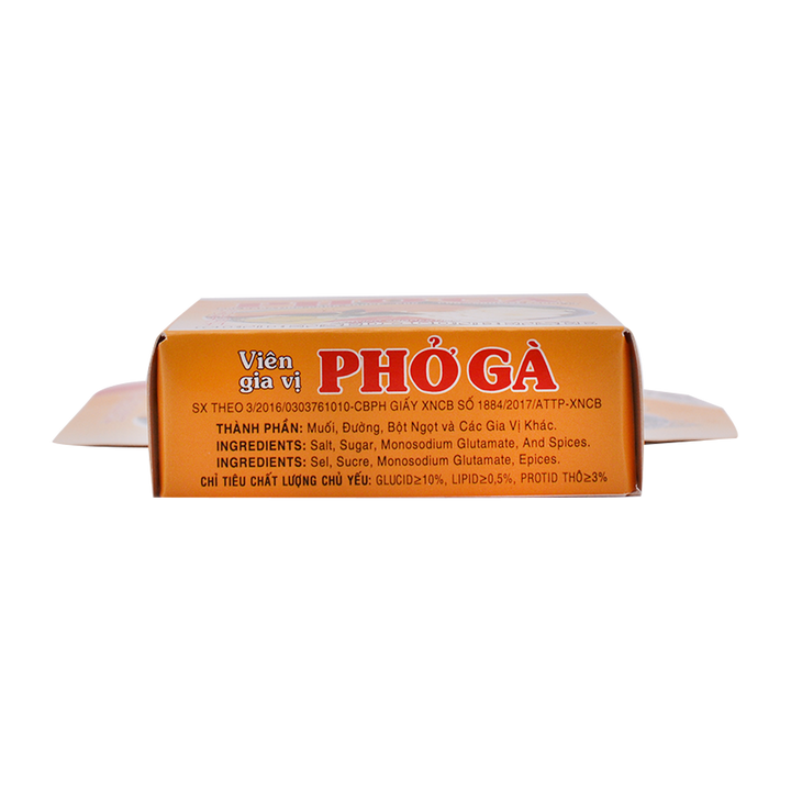 Box of Pho Ga seasoning on a white background