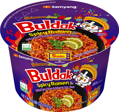 Samyang Buldak Artificial Spicy Chicken Ramen Habanero Lime Flavor