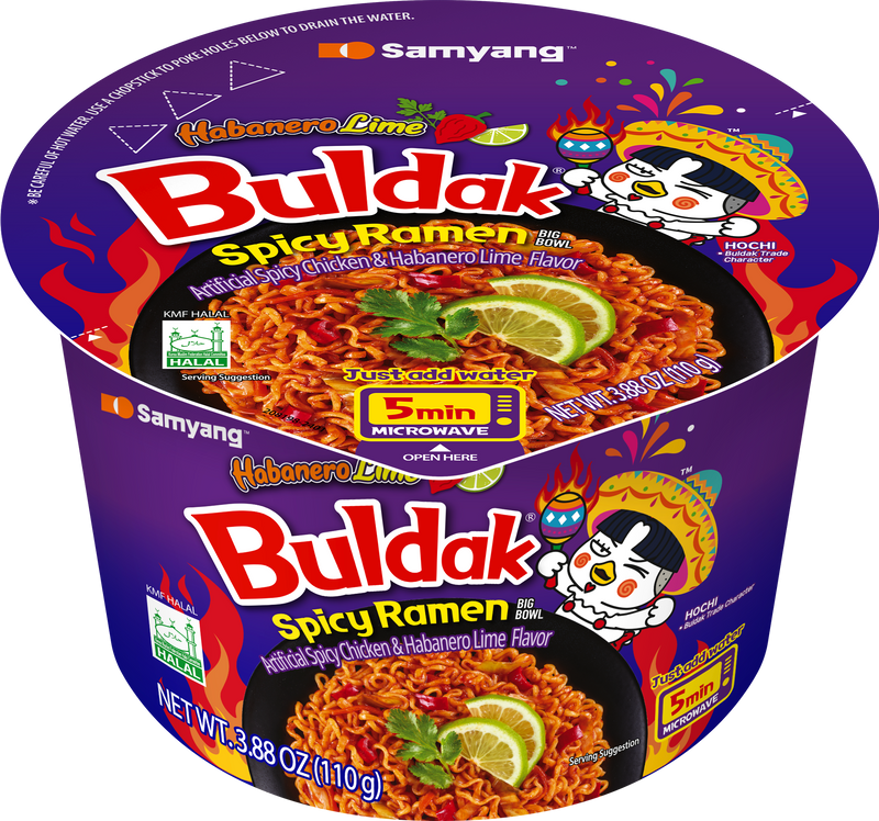 Samyang Buldak Artificial Spicy Chicken Ramen Habanero Lime Flavor