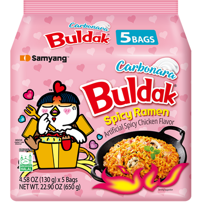 Samyang Buldak Ramen Spicy Chicken Carbonara Flavor