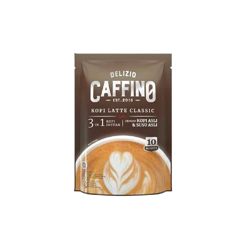 Delizio Caffino 3 in 1 Classic Coffee Latte Less Sugar Instant Coffee ...