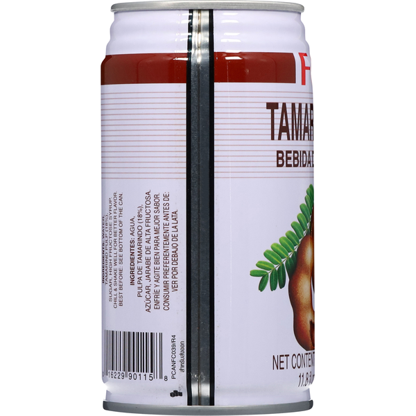 Canned drink with Tamarindo flavor on a white background