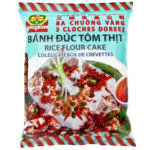 Package of Golden Bell Rice Flour for Cake with product information and branding visible.