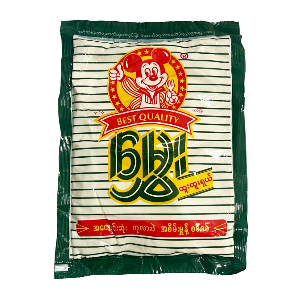 Packaged product with a brand logo on a white background